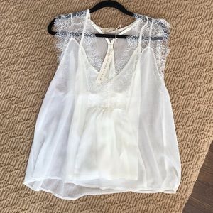 Love stick lace tank top